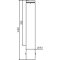 Ornamental bollard | steel tube � 193 mm | stationary, for casting in concretewith ground anchor, total length approx. 1400 mm